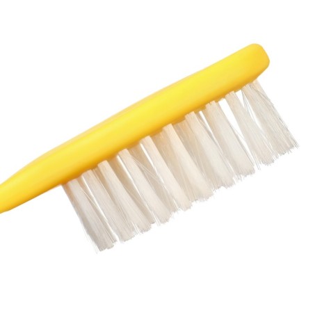Set for hair care: comb and brush "Flower", yellow color-5