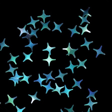 Sequins for the decor "Star Night", holographic, white color-1