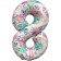 Foil ball 40 "Number 8", Slim, delicate pattern