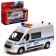 Metal machine "Citroen Jumper Police", 14 cm, doors, trunk, inertia, silver color
