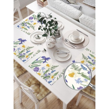 A set of napkins for setting the table "Summer Paints", rectangular, size 32x46 cm, 4 pcs-1