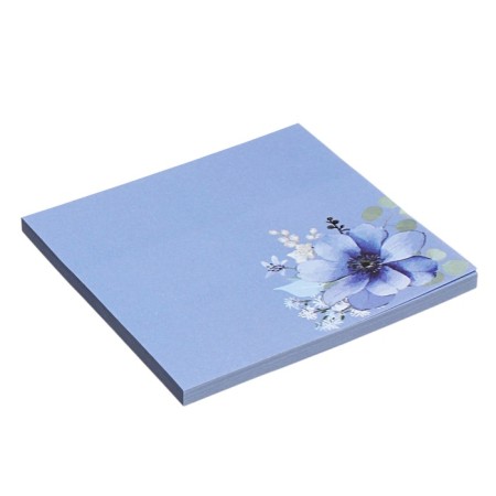 Block with a sticky edge paper 75x75 mm, Erichkrause "Pastel Bloom", 50 sheets, blue-2
