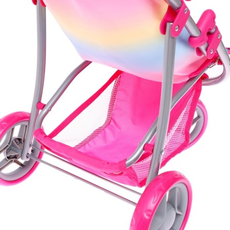 Stroller for dolls summer, with a roof, the handle is adjustable, metal-6
