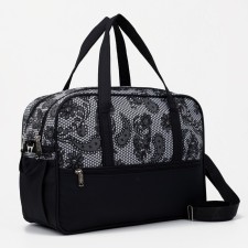 Road bag on lightning, 3 external pockets, a long belt, black color