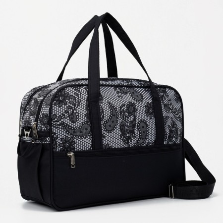 Road bag on lightning, 3 external pockets, a long belt, black color