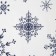 Apron "Dolyana" Blue Snowflakes 60x65 cm, 100% cotton, 164 g/m2