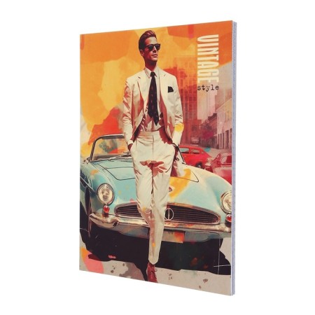 The diary is notatored on the gluing A5 80 sheets, the soft cover "retro style"-1