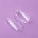 Tips for nail extension, 100 pcs, shape A, full coating, transparent color