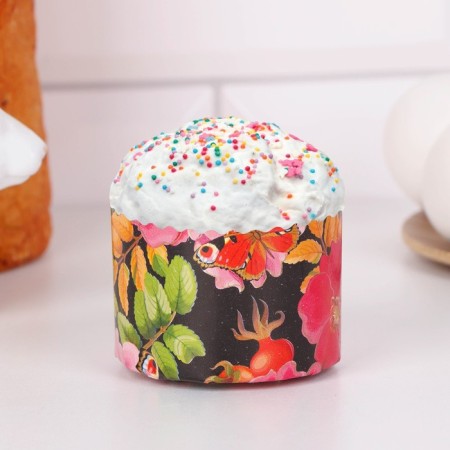 Paper form for cake "Rosehip" 60 x 45 mm, (packaging 4000 pcs)