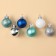 Christmas balls New Year, for the New Year, plastic, d = 3 cm, 28 pcs., Blue, silver, blue and white color.