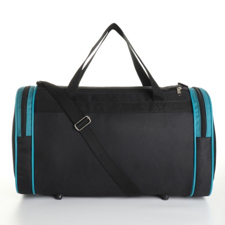 Road bag with lightning, long belt, 3 outer pockets, black/blue color-1