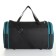 Road bag with lightning, long belt, 3 outer pockets, black/blue color