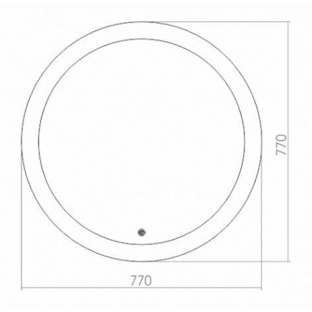 Mirror with Doratiz LED backlighting "MIA", 770x770 mm, sensory switch, dimmer-2