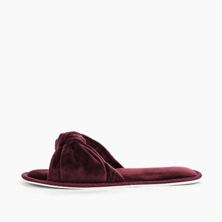 Slippers # 6 women, size 36.5, burgundy color-7