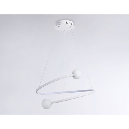 LED LED suspension with Ambrella Light, Linetech, FL66291, LED, 39 W, 2925LUM, 3000-6400K, white matte color.-5