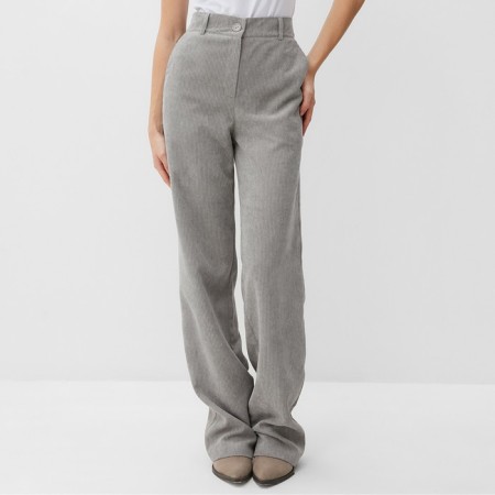Women's pants Minaku: Velvet Collection Color Gray Rr. 48