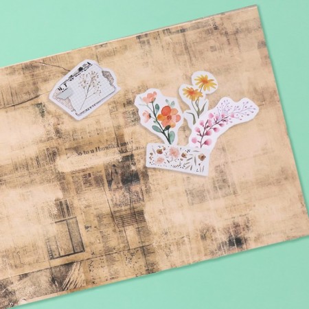 Stickers in the book "Classic and Watercolor" + 3 backgrounds 20.7x14.2 cm-2