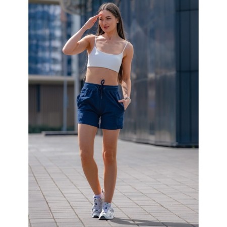 Women's shorts ise, size 46 cm, dark blue color-10