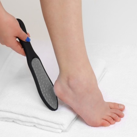 Feet heaps, laser, bilateral, rubberized pen, 26 cm, black color-6