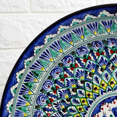 Largan Rishtan ceramics "Patterns", 42 cm, blue-3