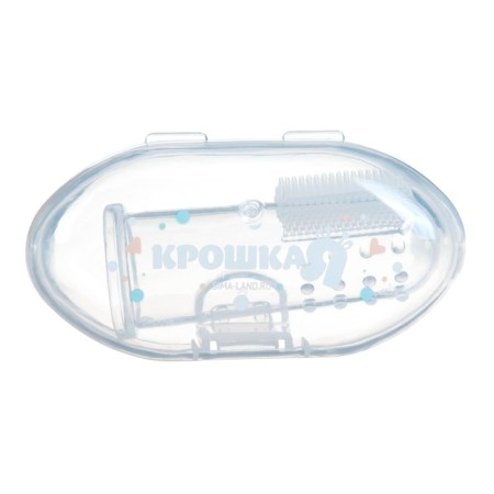 The teether is a children's massager in a container, 3 in 1, per finger, silicone from 3 months.-12