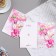 Postcard "On the Day of Wedding!" embossing, roses, pink tone, A4