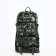 Tourist backpack on a zipper, with an increase, 6 outer pockets, green color