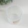 Bank for candles glass "Let dreams come true" 220 ml white, matte 7x7x8.4 cm