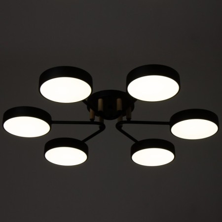 Almo chandelier 6XLED 144W 3000-6000K Black 78x78x11 cm Bayerlux-4