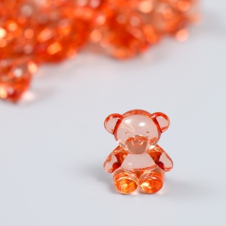Decor for creativity plastic "Teddy bear" Red set 25 pcs 1.8x1.5x1 cm