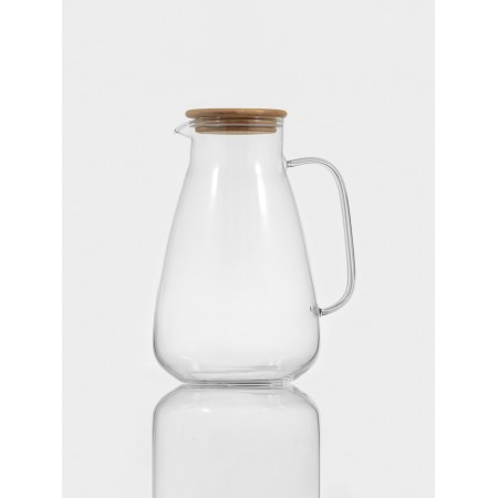 Glass jug with a bamboo cover "Eco", 1.8 liters