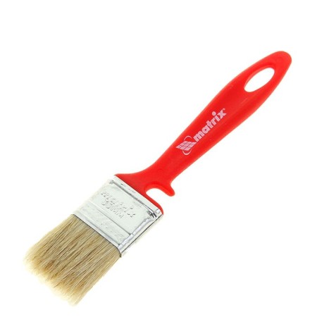 Matrix flat brush, for enamels, 35x10 mm, plastic handle, natural bristles