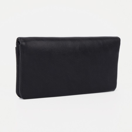 Women's wallet on magnets, black color-1