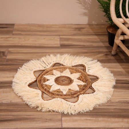 Wicker rug round 50 cm