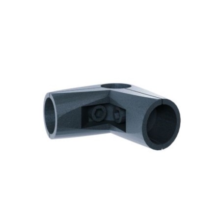 Corner connector 3 pipes, black color