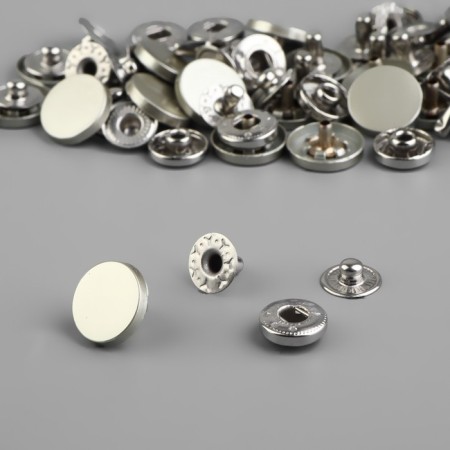 Installation button, alpha (S-shaped), d = 12 mm, silver matte color-1