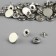 Installation button, alpha (S-shaped), d = 12 mm, silver matte color
