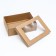 The box is folding, the lid is, with a window, craft, 21 x 15 x 7 cm
