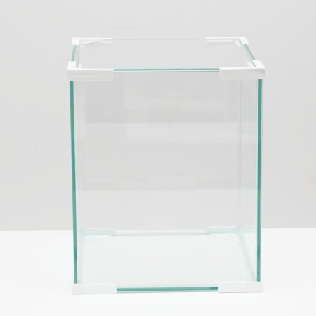 Aquarium "Cube", cover glass, 31 liter, 30 x 30 x 35 cm, white corners-1
