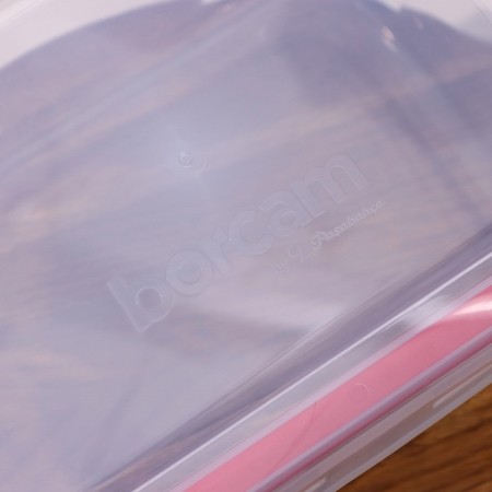 Rectangular Borcam container, glass, 1800 ml, with a lid-2