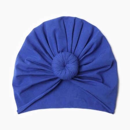 Turban for girls, blue color, size 44-47 cm