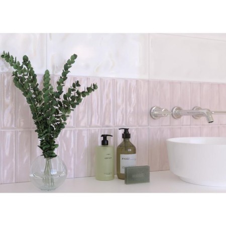 Tiles Wall Pudra brick pink relief 200x440 (in packaging 1.05 sq.m)