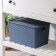 Storage basket with a birch bark cover, 14 l, 35 × 24.5 × 20.5 cm, blue color
