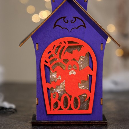 Decor with backlight "House of Screams" 7 × 12 × 21 cm-2
