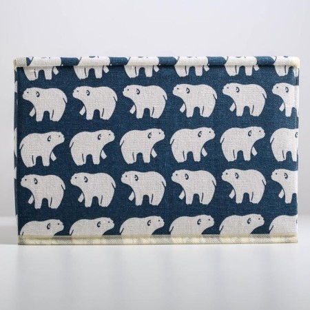 Stellyer box for storage with a lid "Northern Bear", 25 × 20 × 17 cm, blue color-3