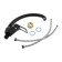 Amur kitchen mixer by 3010-01 in L5014, single-leaf, nut, cartridge 40 mm, black