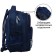 School backpack, 36 x 23 x 13 cm, ergonomic back, calligrata n "Hakki", blue