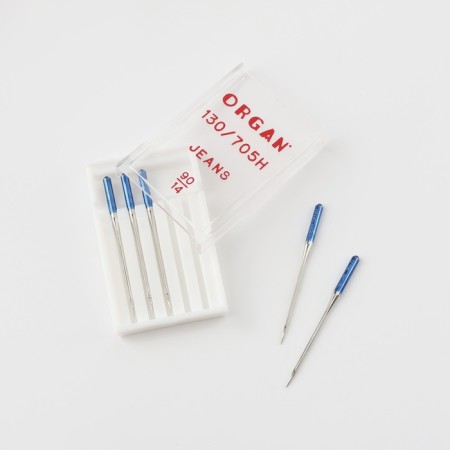 Needles for household sewing machines, for denim fabrics, No. 90/14, 5 pcs-1