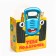 Gift package with packaging paper "Gift to you" 22x22x12 cm, Blue Tractor