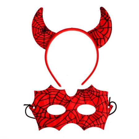 Carnival set "Damn. Web ", 2 objects: rim, mask, red color